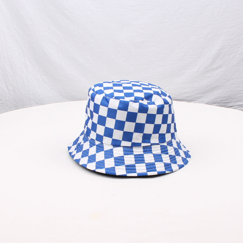 Wholesale Polyester Cotton Sex Checkerboard Bucket Hat